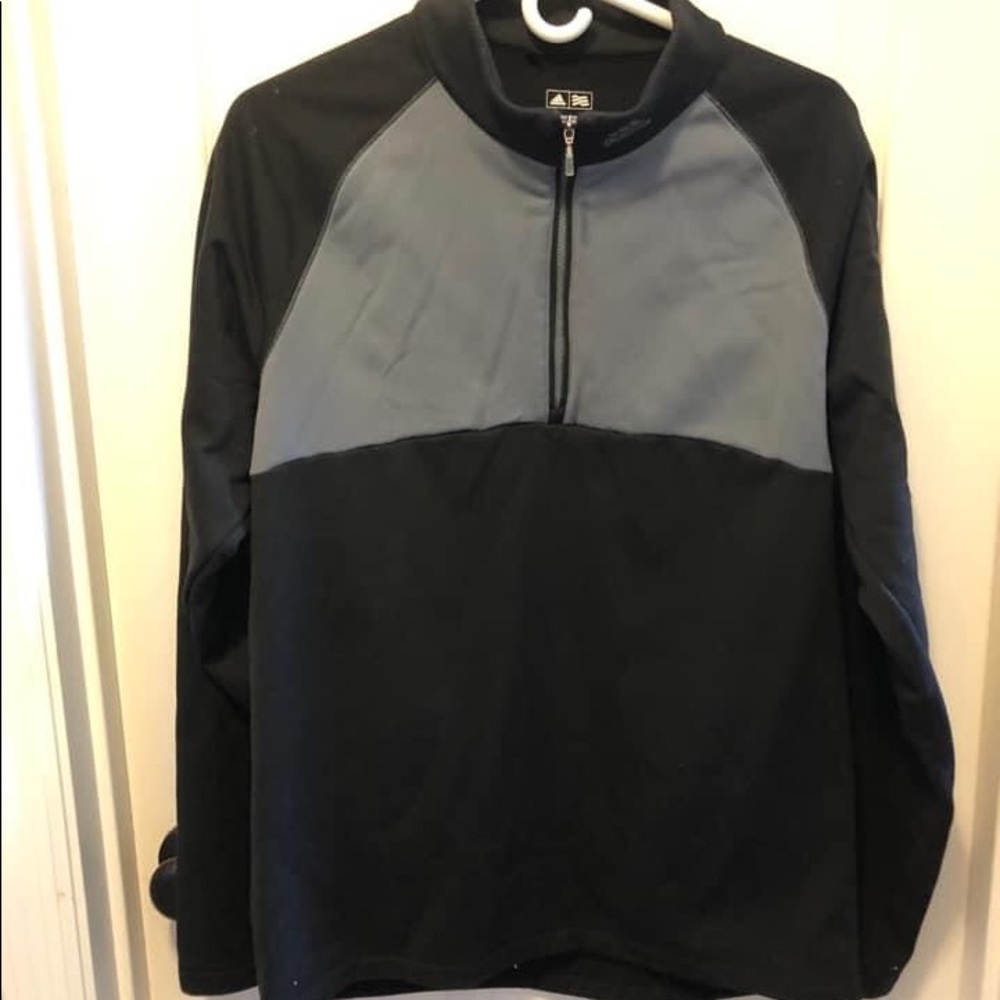 Adidas 1/4 zip sweatshirt black and grey